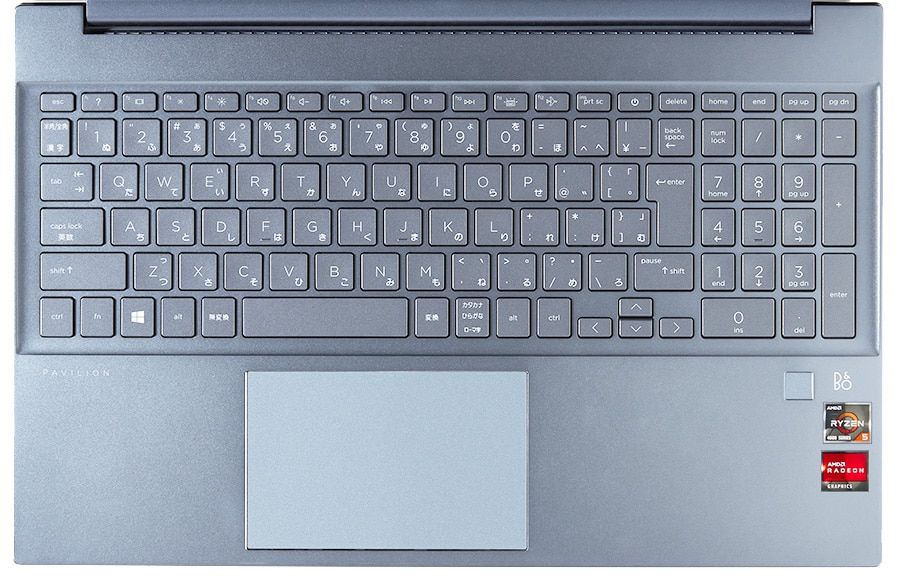 キーボード面（日本語キーボード）